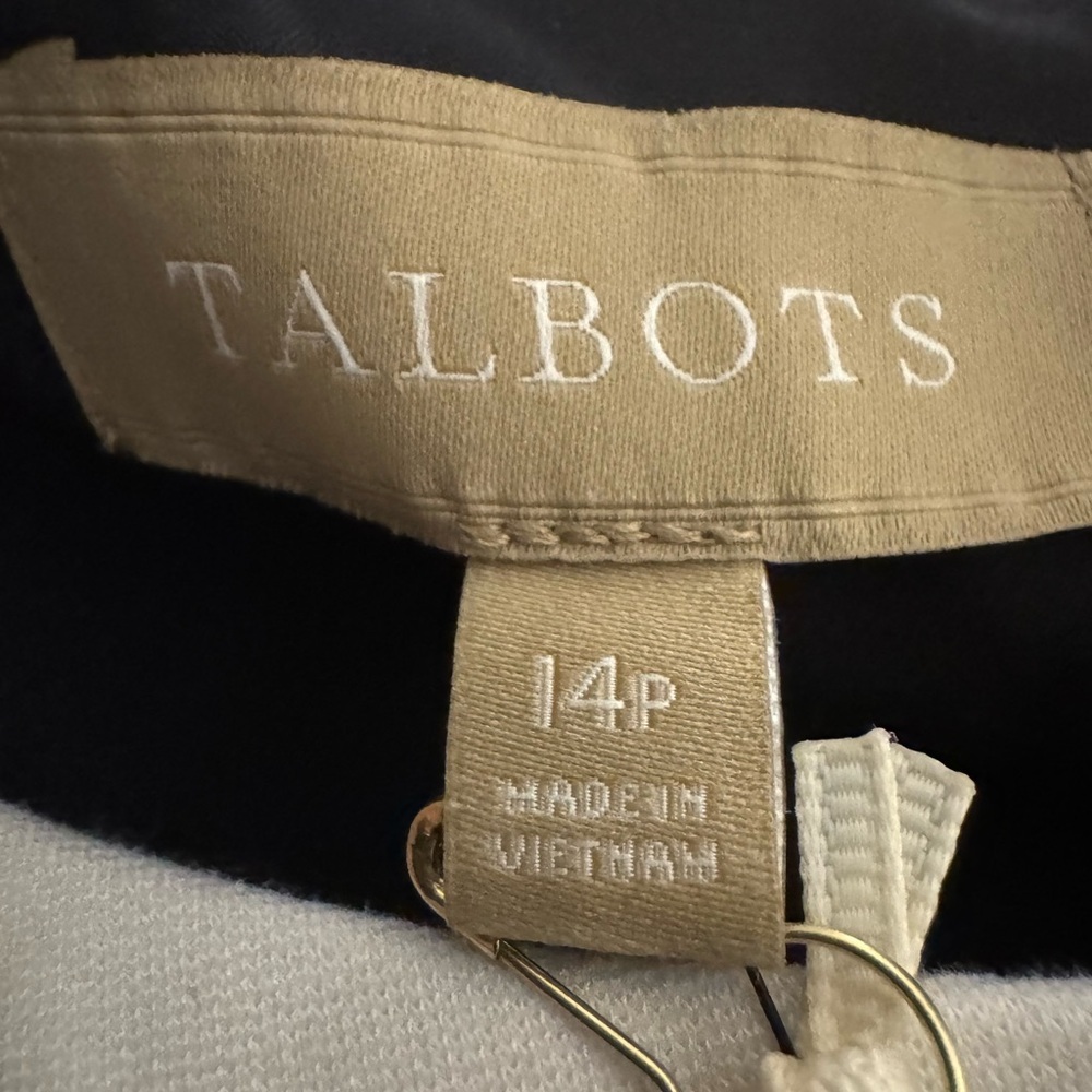 NWT Talbots Dress ITALIAN LUXE KNIT TIPPED JACKET & SHEATH DRESS 14P - Picture 10 of 15